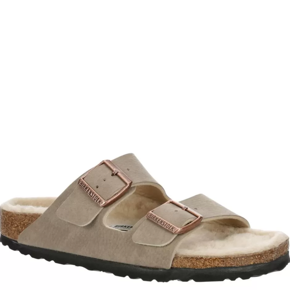 Womens Arizona Desert Dust Shearling Footbed Sandall>BIRKENSTOCK Clearance