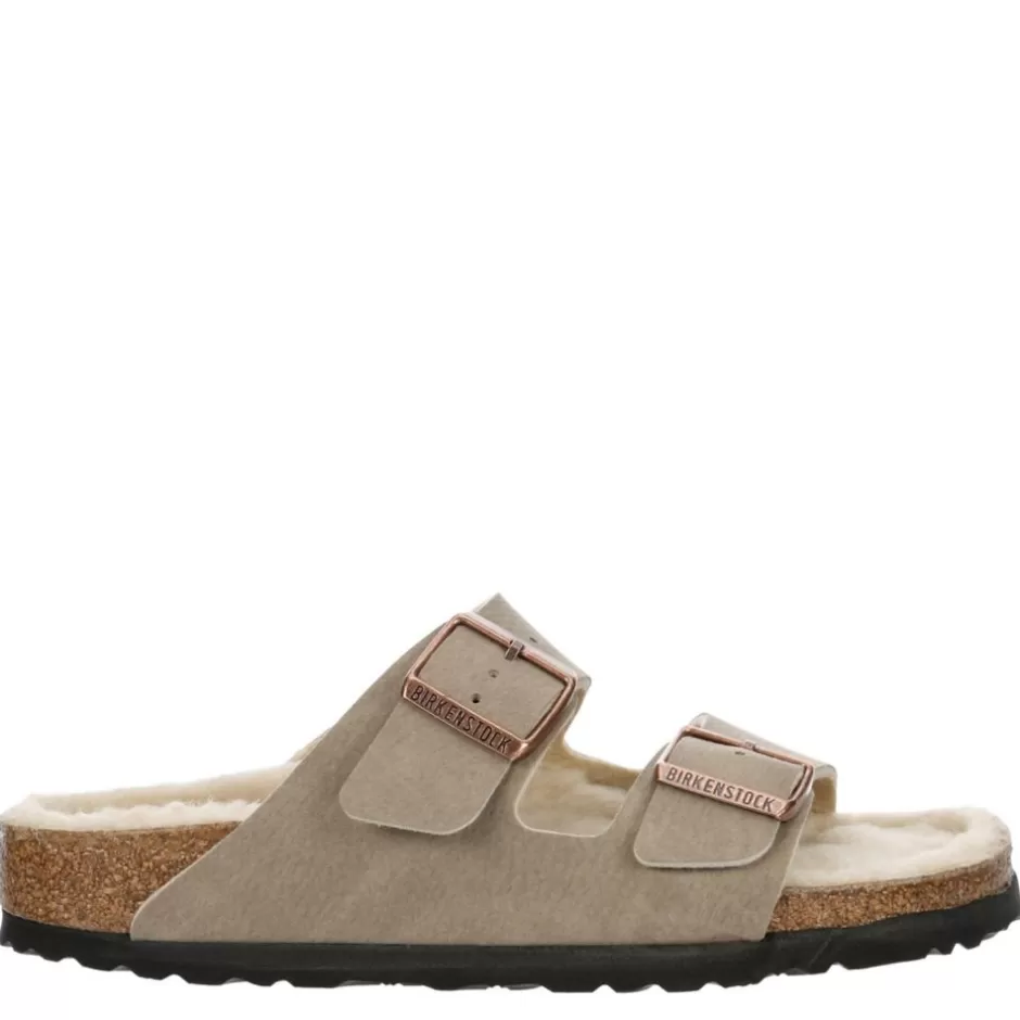 Womens Arizona Desert Dust Shearling Footbed Sandall>BIRKENSTOCK Clearance