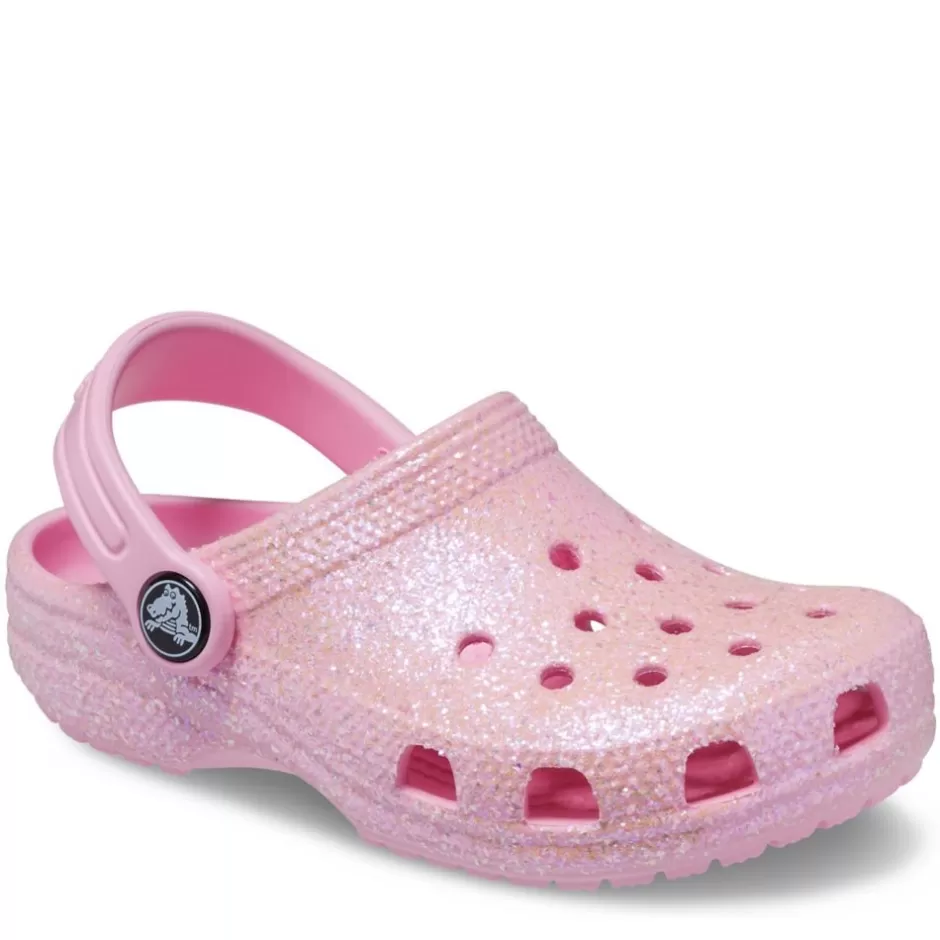 Girls Toddler Classic Glitter Clog>CROCS Fashion