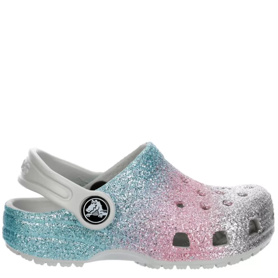 Girls Toddler Classic Glitter Clog>CROCS New