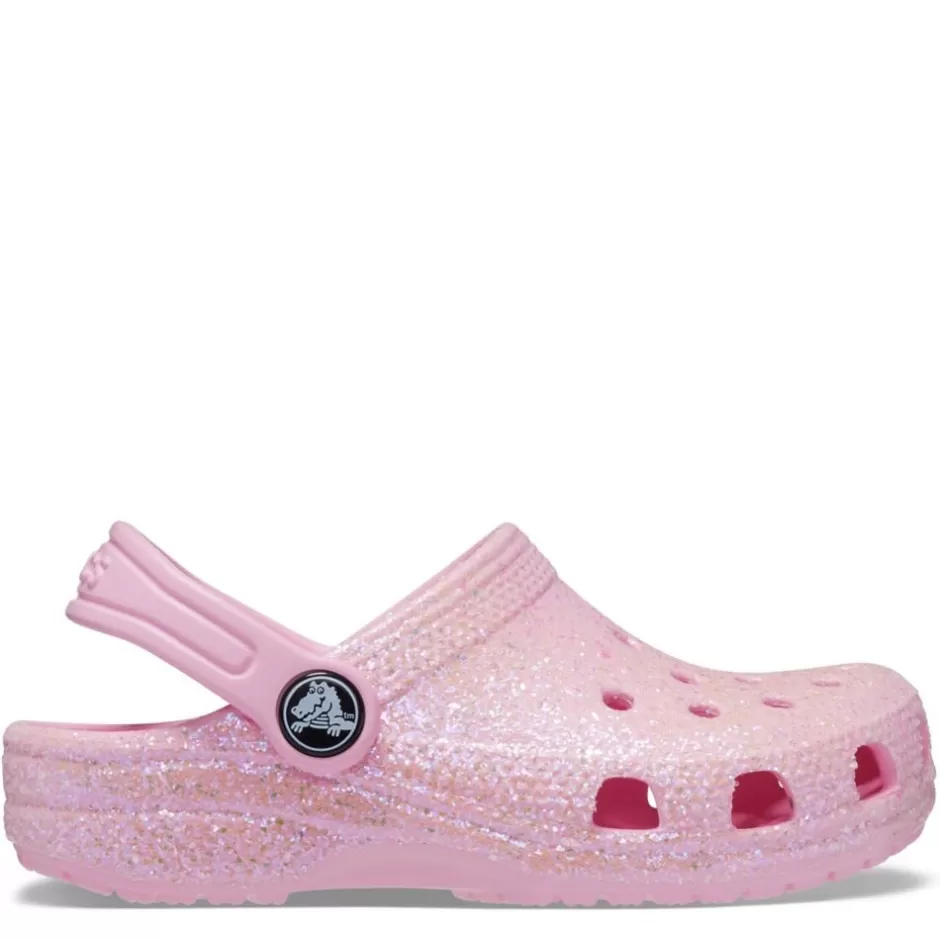 Girls Toddler Classic Glitter Clog>CROCS Fashion