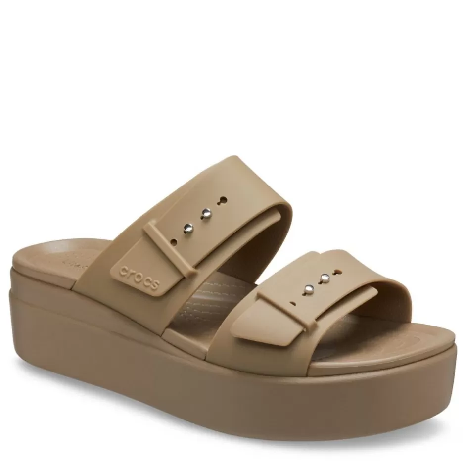 Womens Brooklyn Buckle Platform Wedge Sandal>CROCS Best