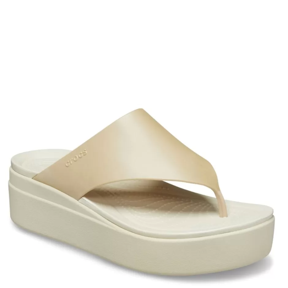 Womens Brooklyn Metallic Flip Flop Sandal>CROCS Shop