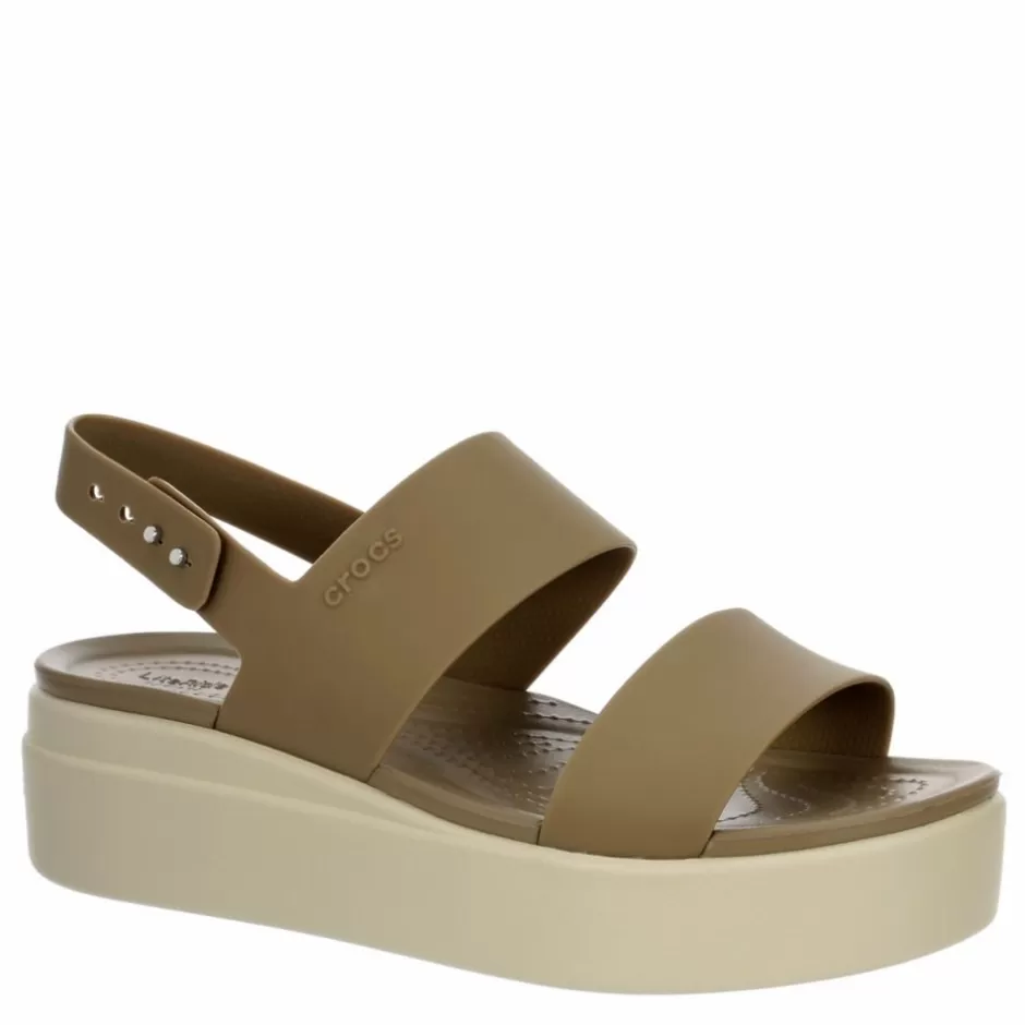 Womens Brooklyn Platform Wedge Sandal>CROCS New