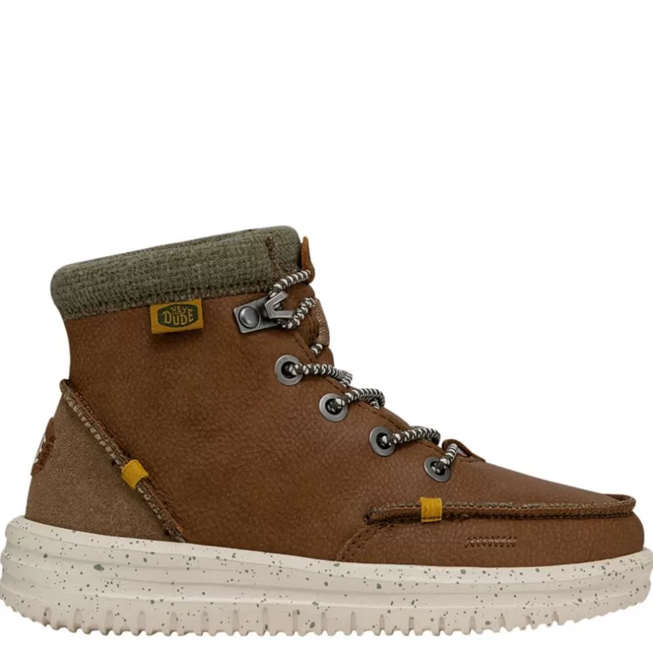 Boys Bradley Youth Leather Boot>HEYDUDE Store