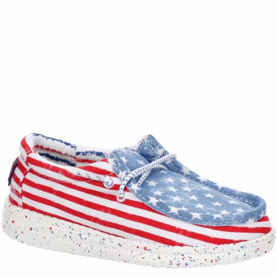 Boys Infant Wally Toddler Patriotic Slip On Sneaker>HEYDUDE Flash Sale