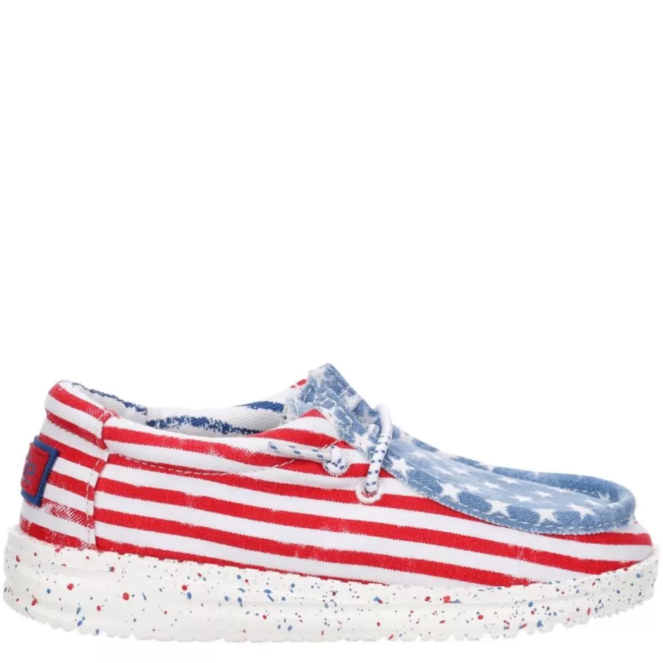 Boys Infant Wally Toddler Patriotic Slip On Sneaker>HEYDUDE Flash Sale