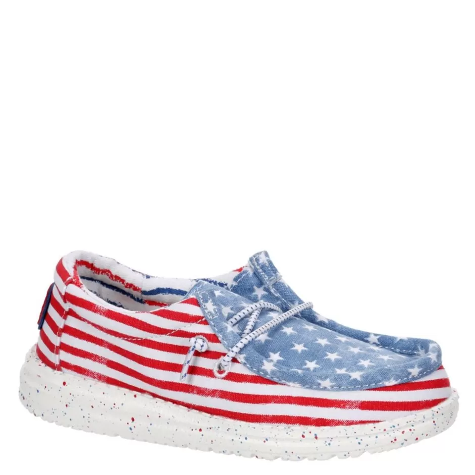 Boys Wally Youth Patriotic Slip On Sneaker>HEYDUDE Cheap