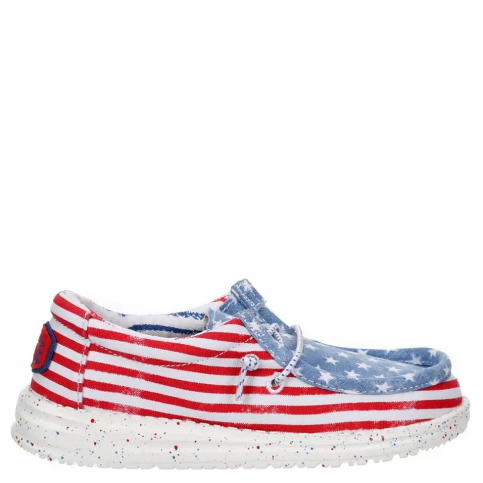 Boys Wally Youth Patriotic Slip On Sneaker>HEYDUDE Cheap