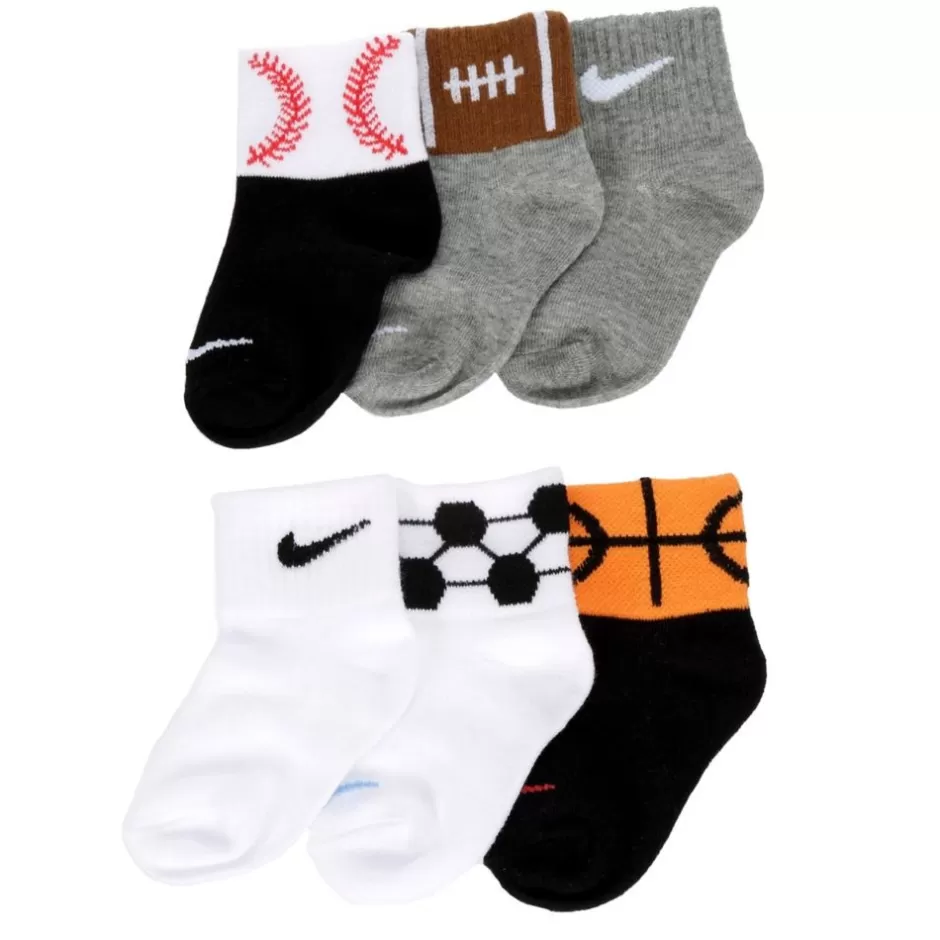 Boys Sports Infant Ankle Socks 6 Pairs>NIKE Hot