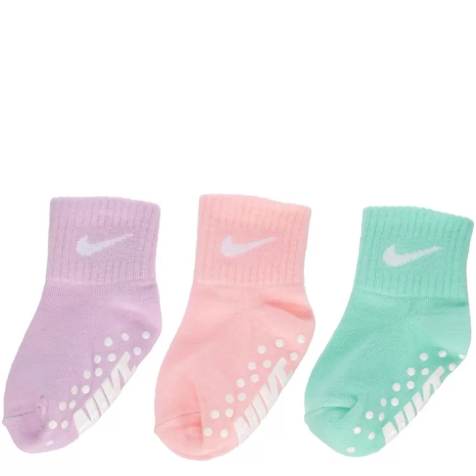 Girls Ankle Socks With Grips 3 Pairs>NIKE Online