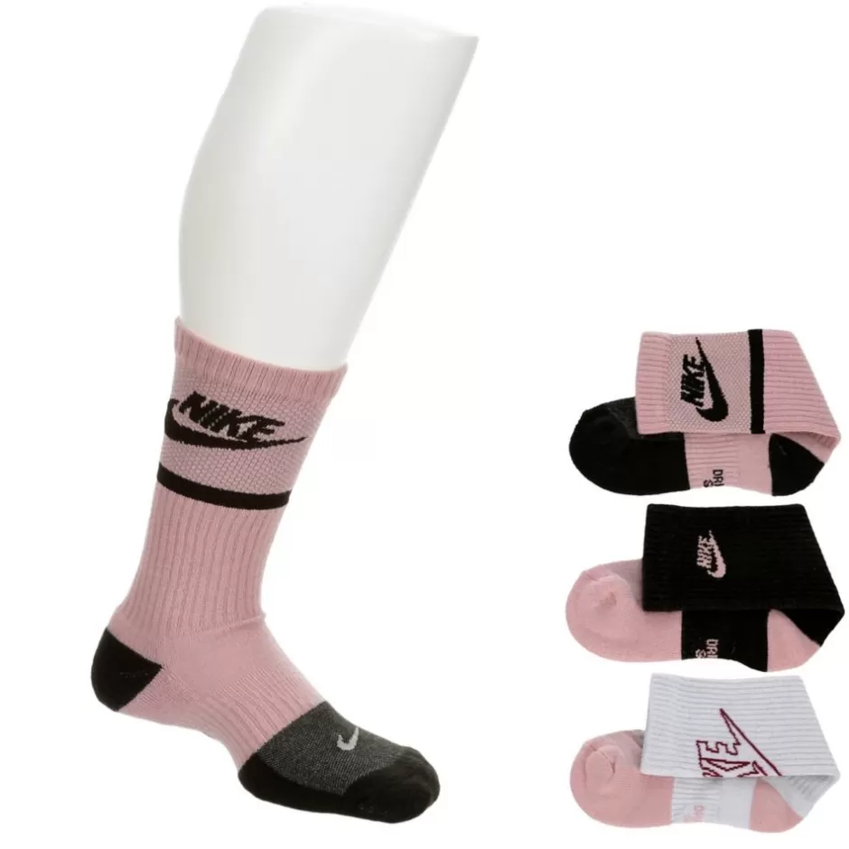 Girls Graphic Crew Socks 3 Pairs>NIKE Store