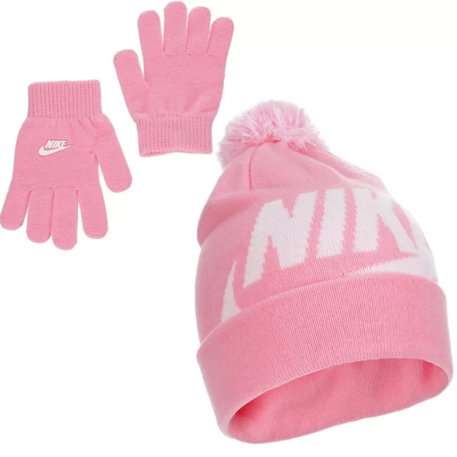 Girls Swoosh Pom Beanie Set>NIKE Store