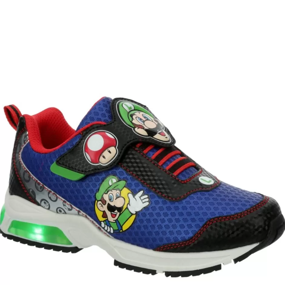 Boys Little Kid Mario Luigi Light Up Sneaker>NINTENDO Shop