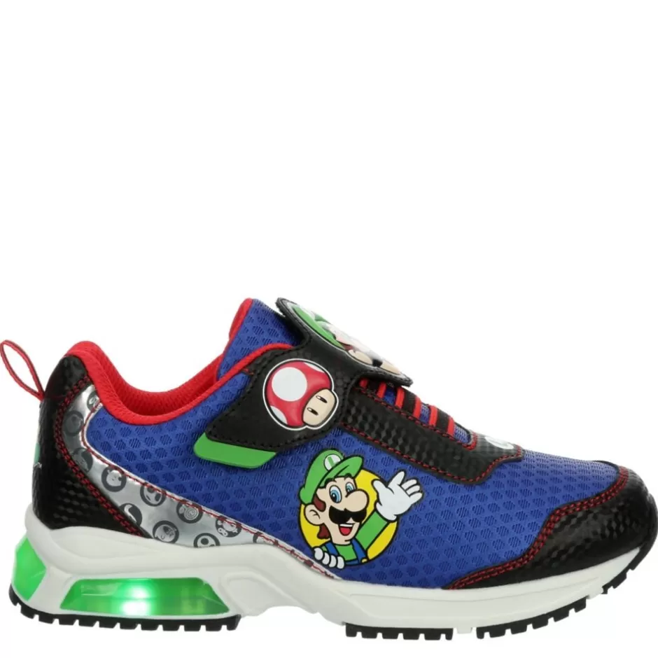 Boys Little Kid Mario Luigi Light Up Sneaker>NINTENDO Shop