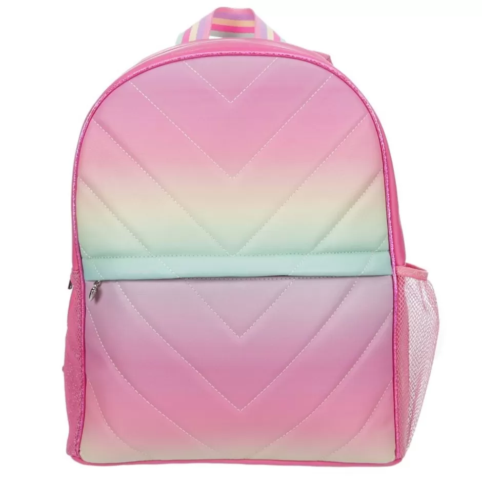 Girls Chevron Backpack With Stuff Pouch>OMG Shop