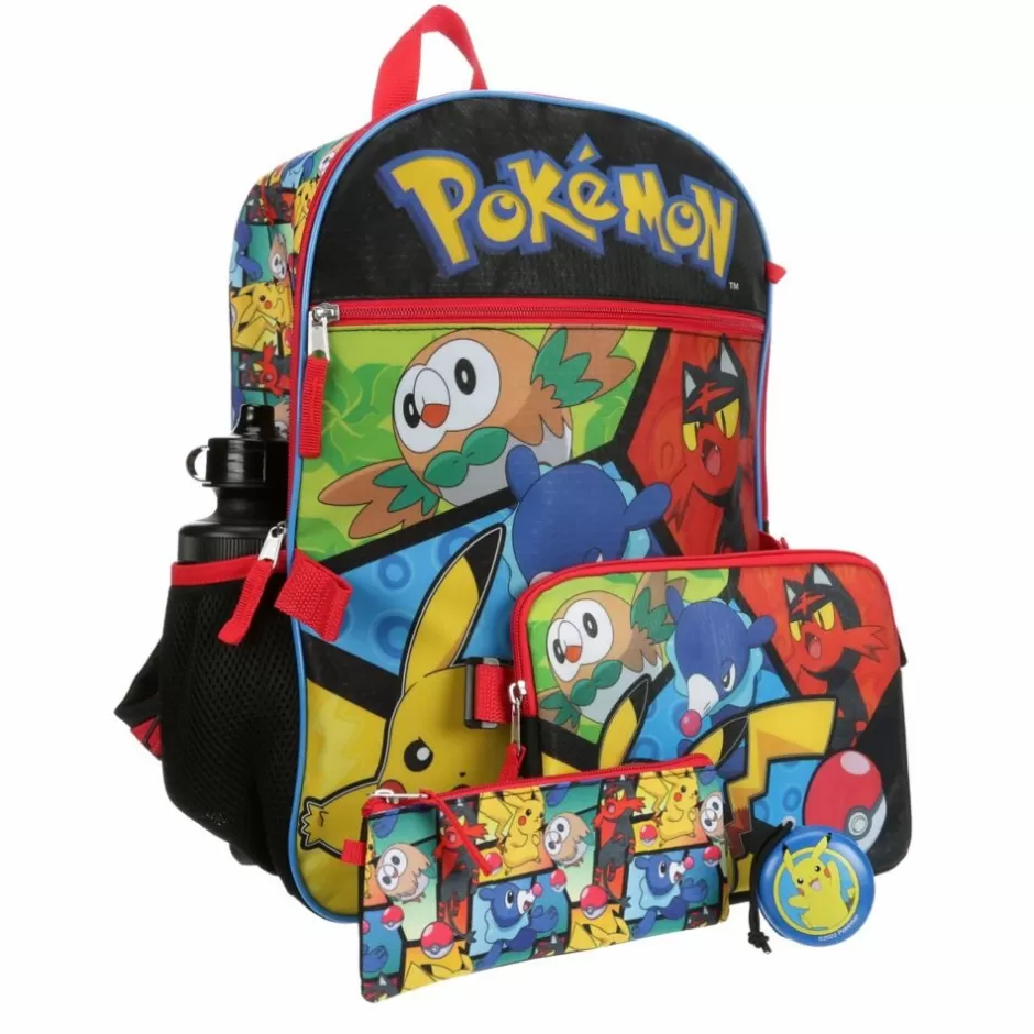 Boys 5 Piece Backpack Set>POKEMON Flash Sale