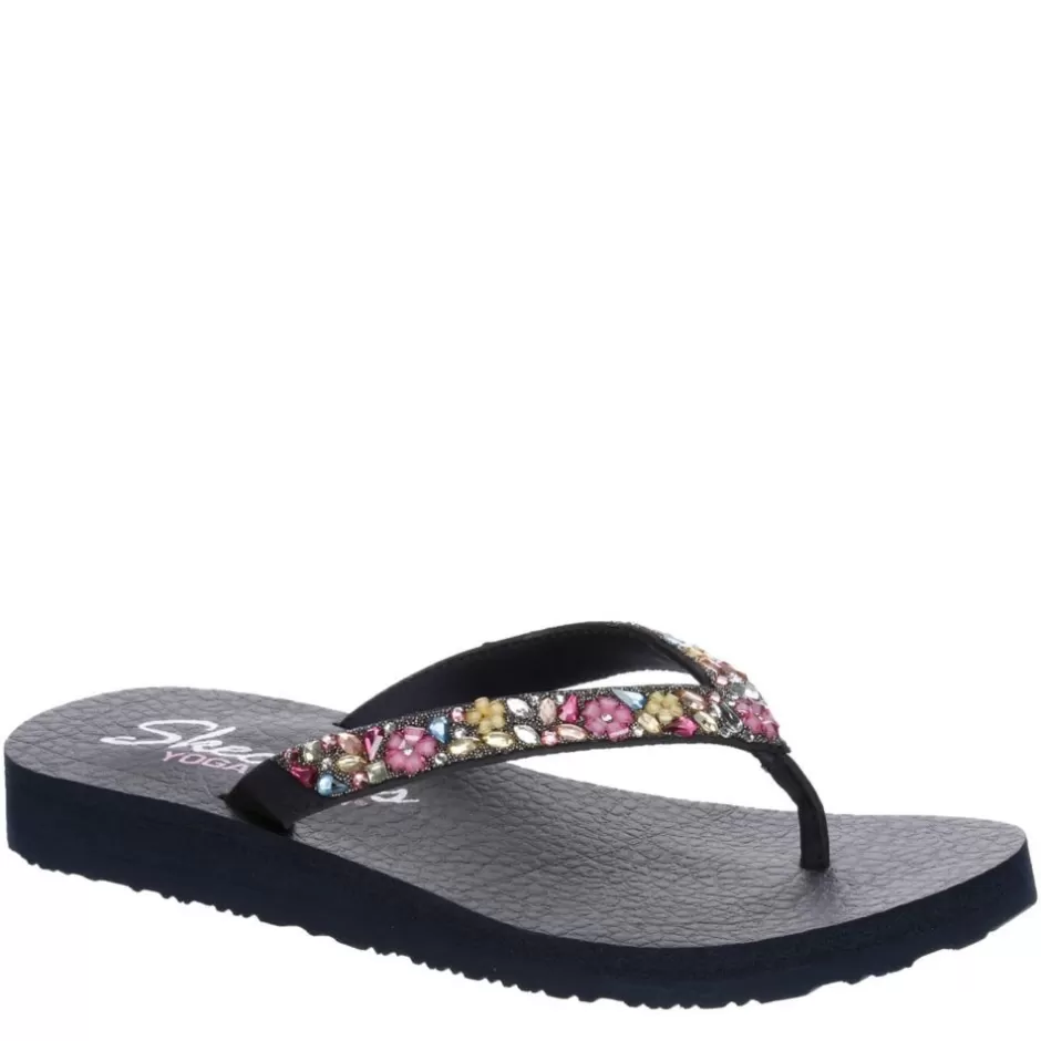 Womens Meditation Daisy Garden Flip Flop Sandal>SKECHERS Shop