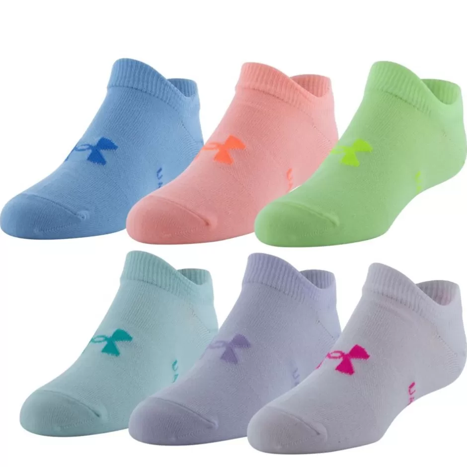 Girls Essential No Show Socks 6 Pairs>UNDER ARMOUR Discount